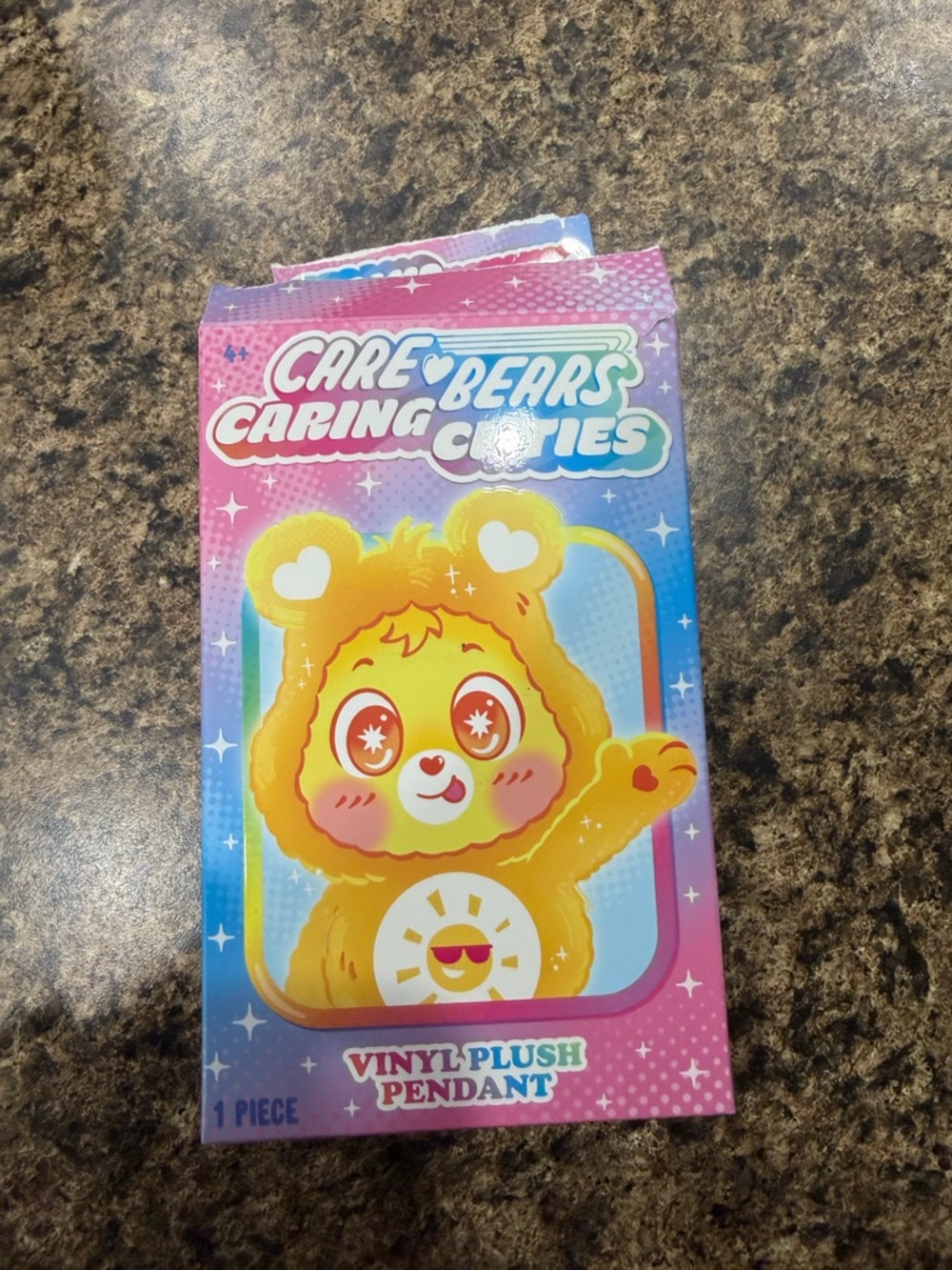 Blue Bedtime Care Bears Caring Cuties Yellow Sun Vinyl Plush Pendant